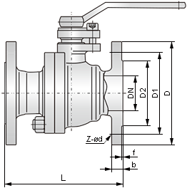 316Ti球閥結構圖